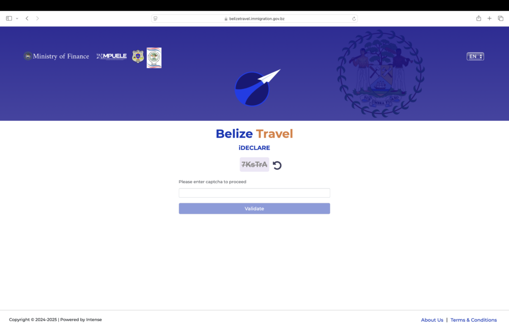 Belize Travel New digital form 